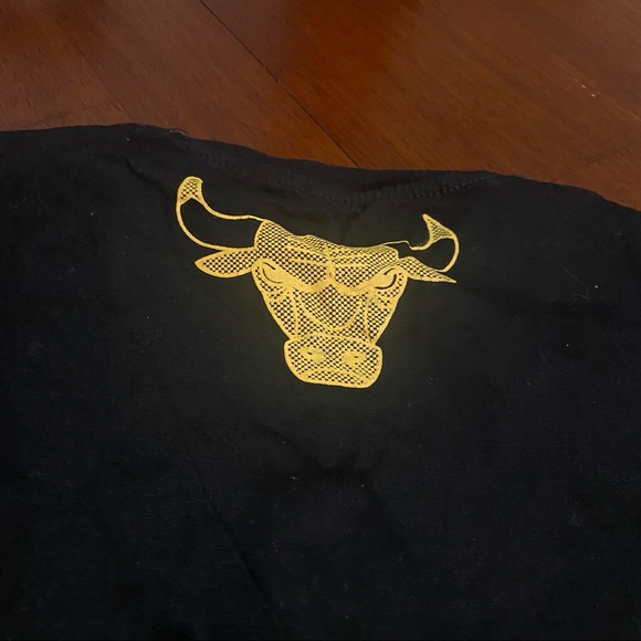 EK Kistens Men’s black shirt S/M Bulls on fire with chains - Picture 8 of 8